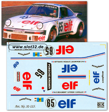 DMC decal Porsche 934, Elf